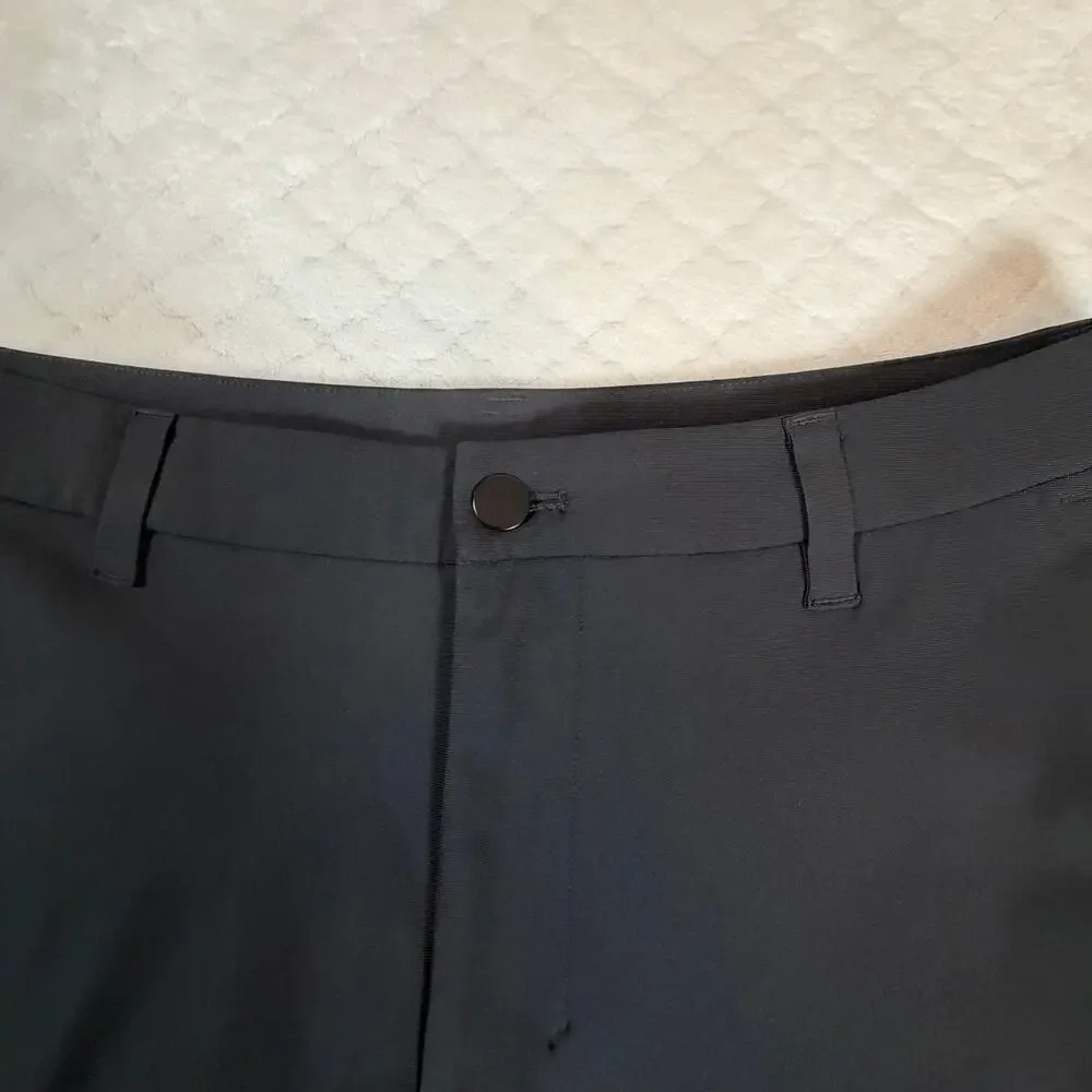 Lululemon Commission Shorts Classic Fit 9” LM7B96S Warpstreme Black Men Sz 33